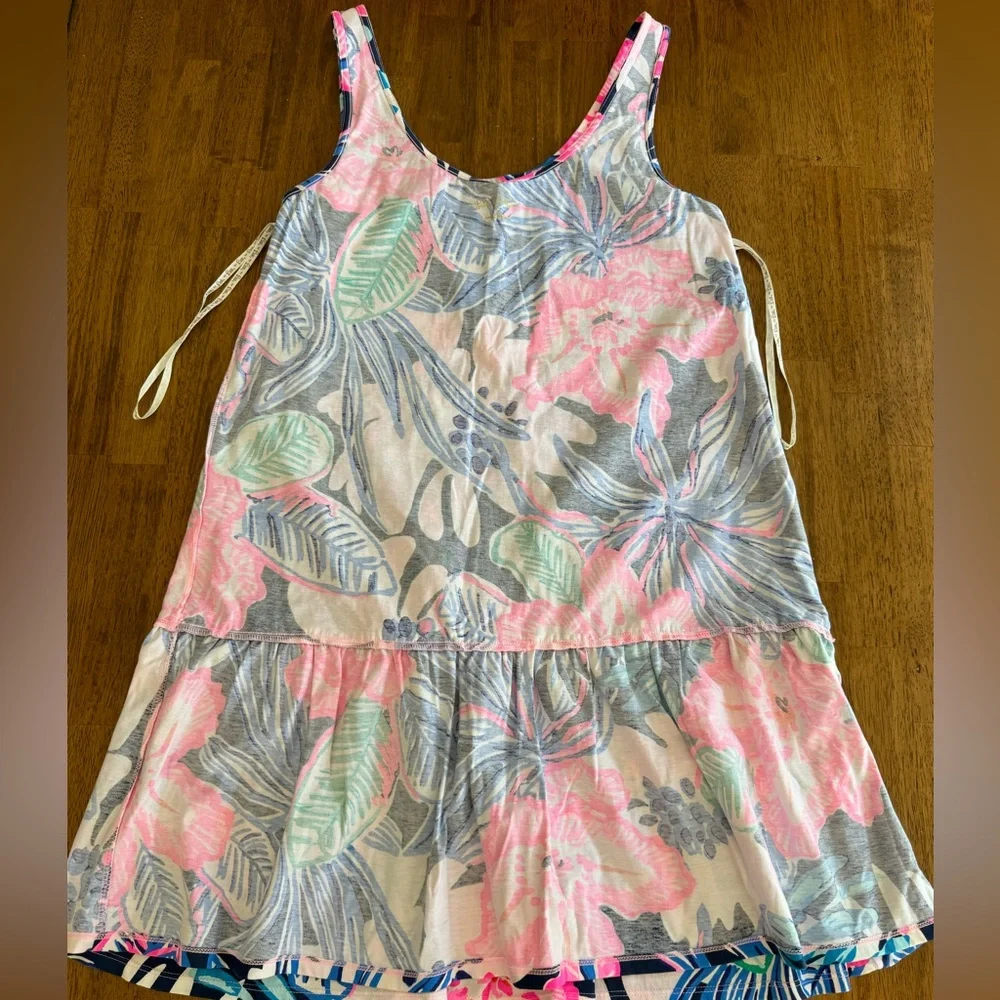 Lilly Pulitzer Skyelar Tank Dress SZ S High Tide Navy Sugar Mambo